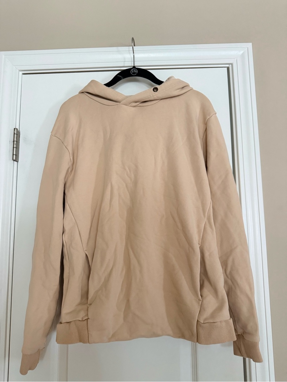 Men's Beige Hooded Sweatshirt